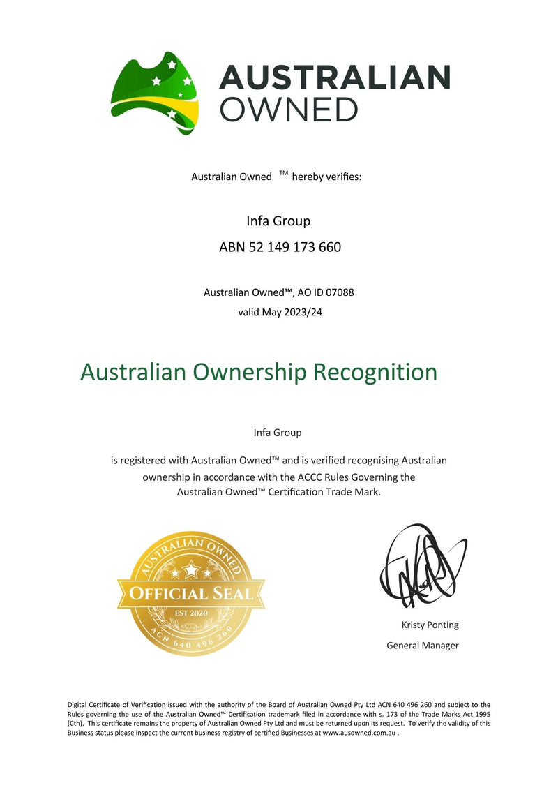 Australian Owned Certificate