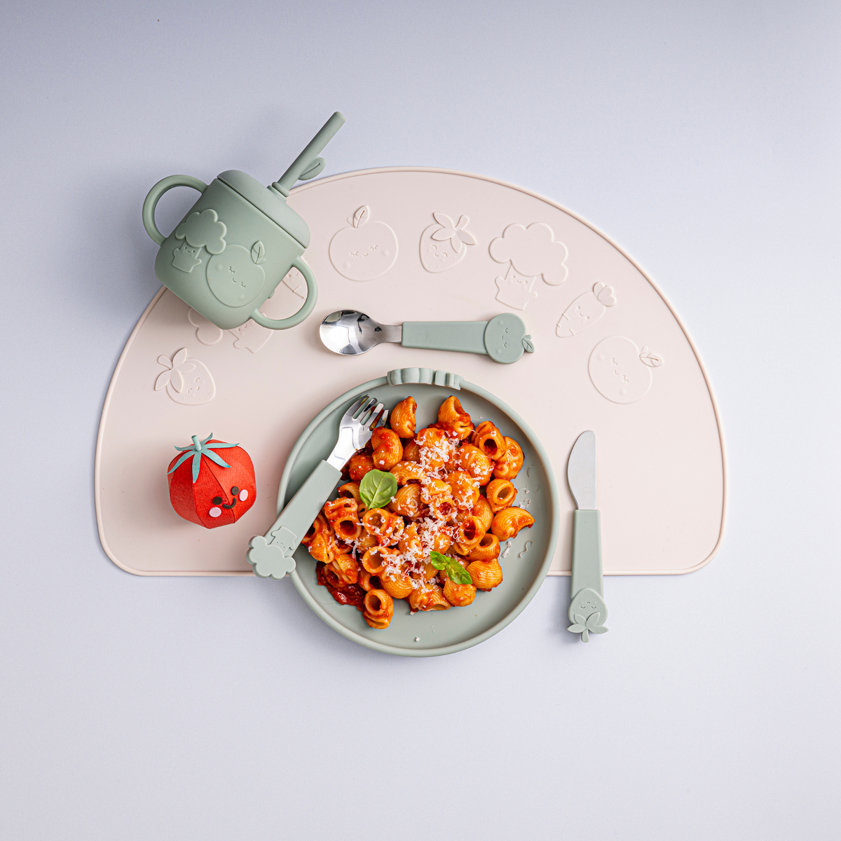 Silicone Cutlery Set - Soft Sage