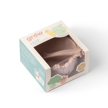 Silicone Suction Bowl & Spoon Set Blushberry