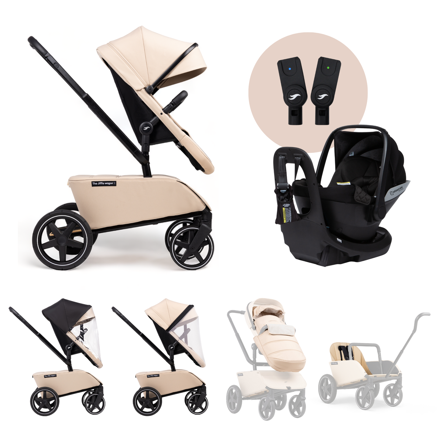 Complete Stroller + Capsule Bundle - Clay