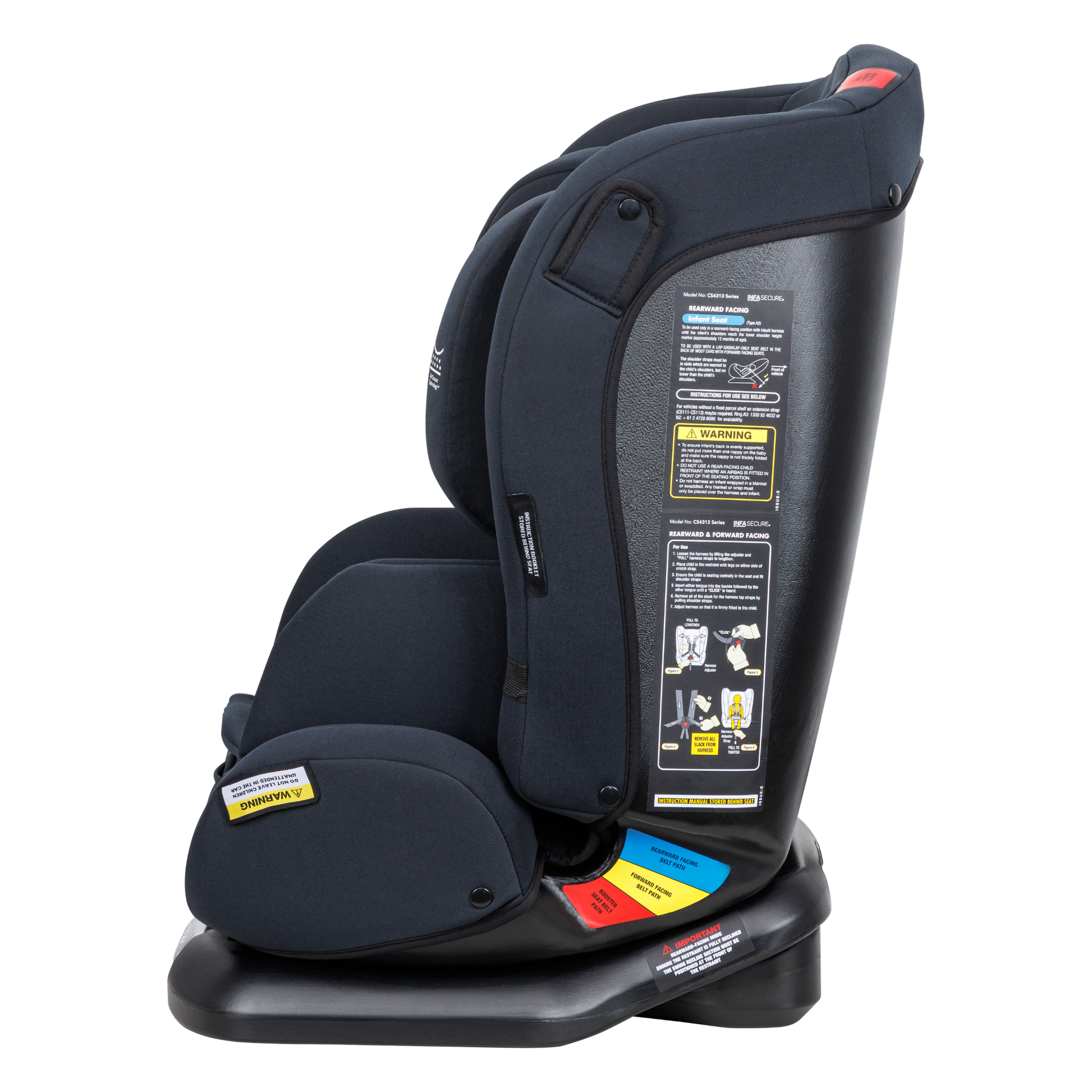 rear facing car seat leg extender
