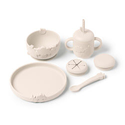 Silicone Mealtime Gift Set – Warm Stone