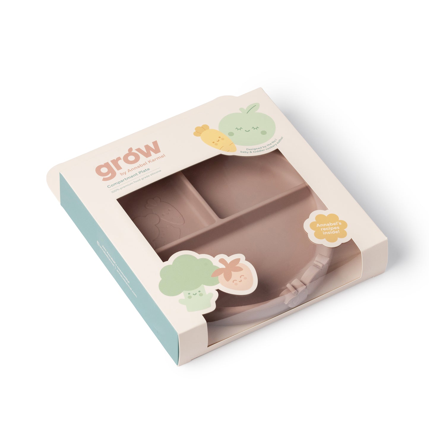 Silicone Compartment Plate Blushberry