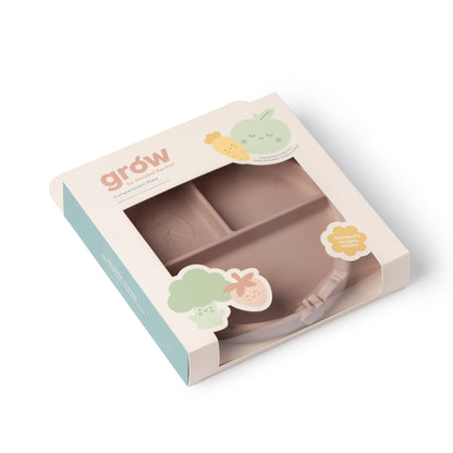 Silicone Compartment Plate Blushberry