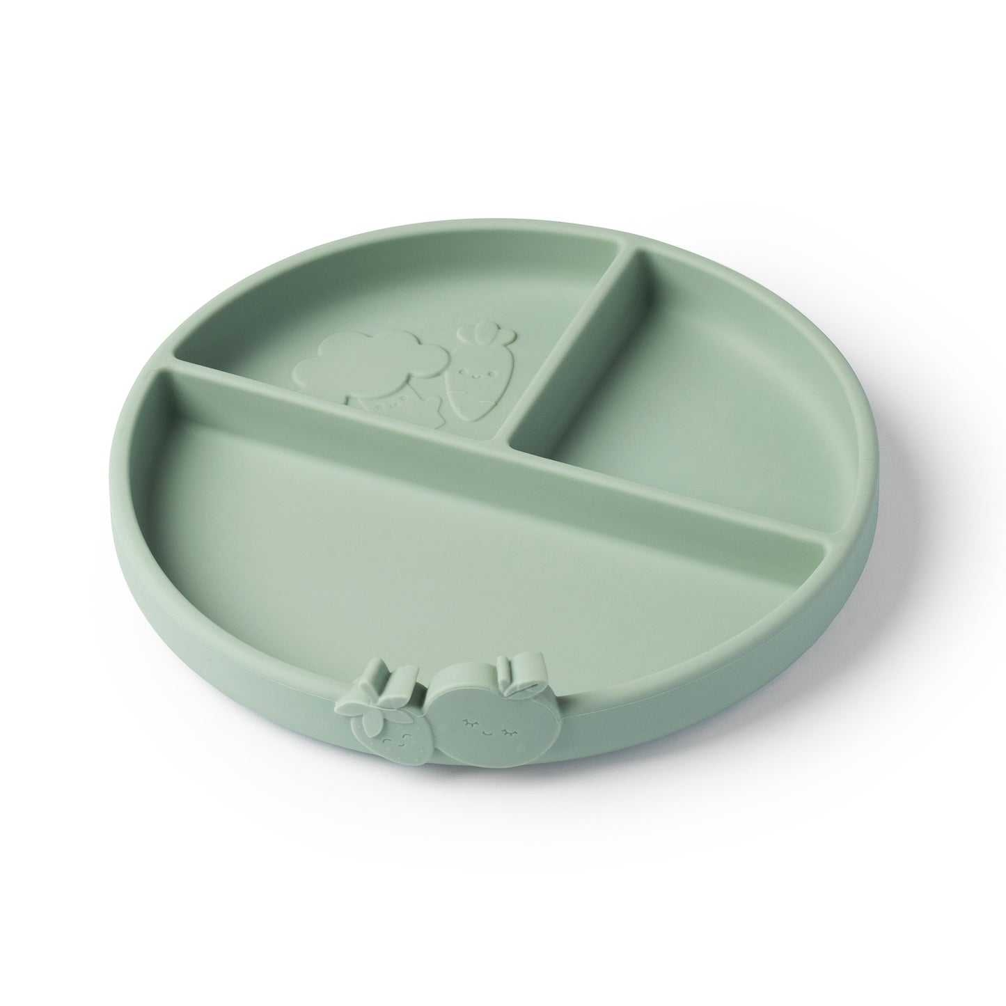 Silicone Compartment Plate Soft Sage