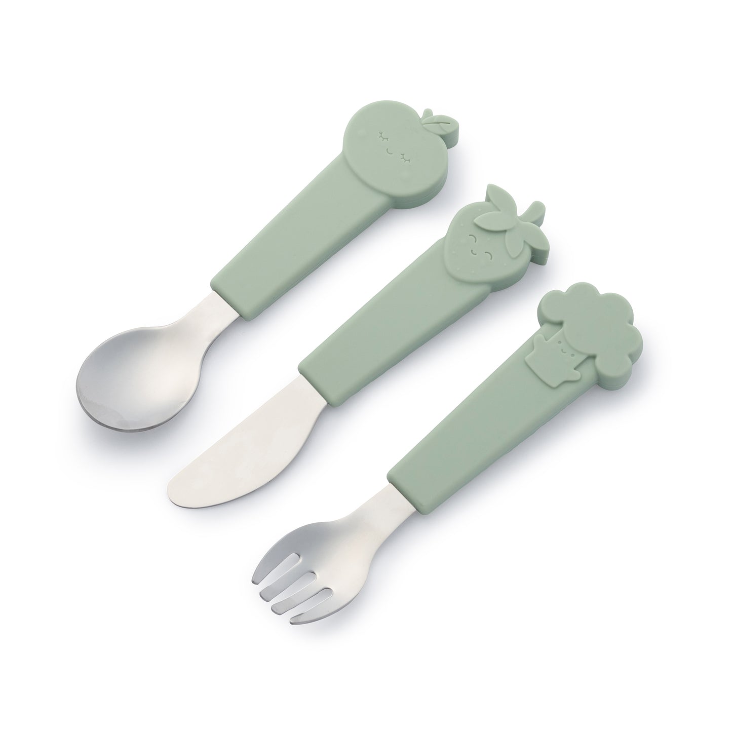 Silicone Cutlery Set - Soft Sage