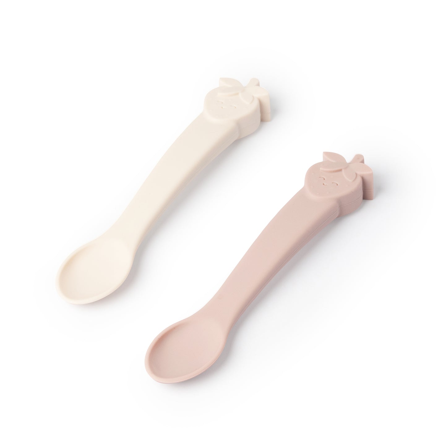 Silicone Easy Grip Baby Spoons - Blushberry & Warm Stone