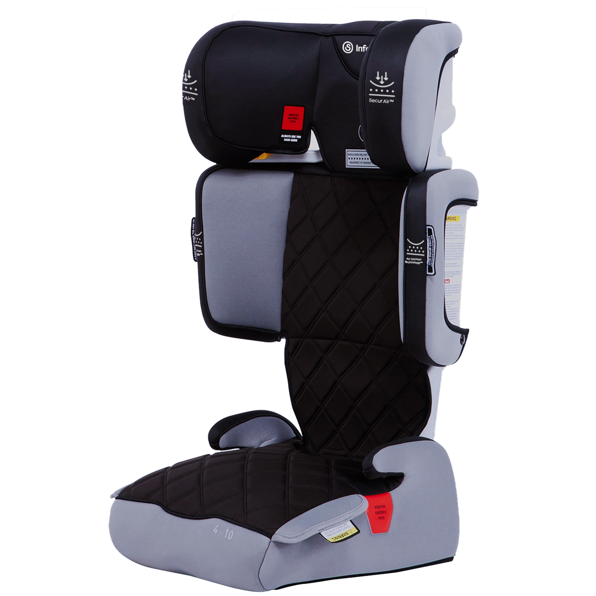 InfaSecure Acclaim Premium booster seat in night, shown from the side