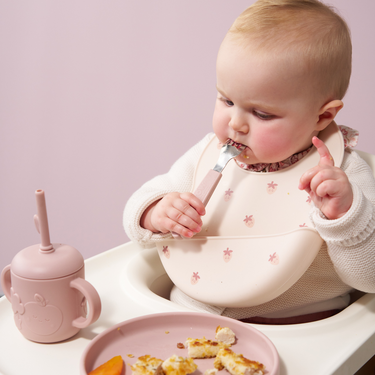 Silicone Cutlery Set - Blushberry