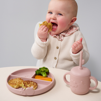 Silicone Compartment Plate Blushberry