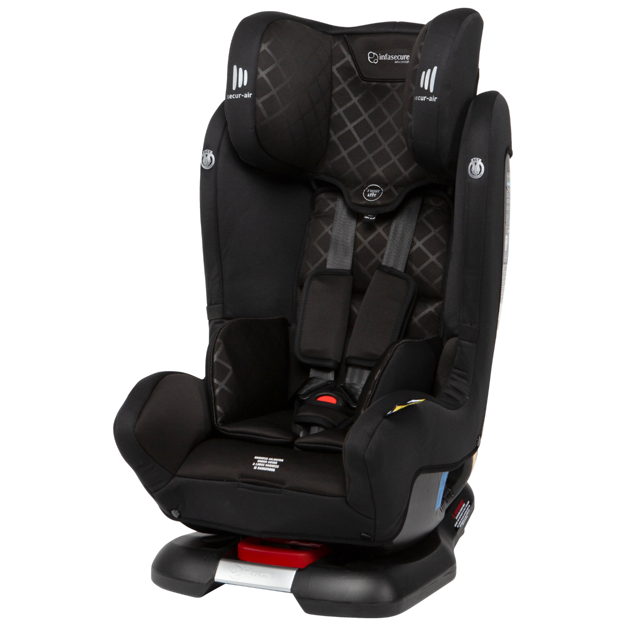 InfaSecure Quattro Onyx Convertible Car Seat (0-4) ISOFix Infa