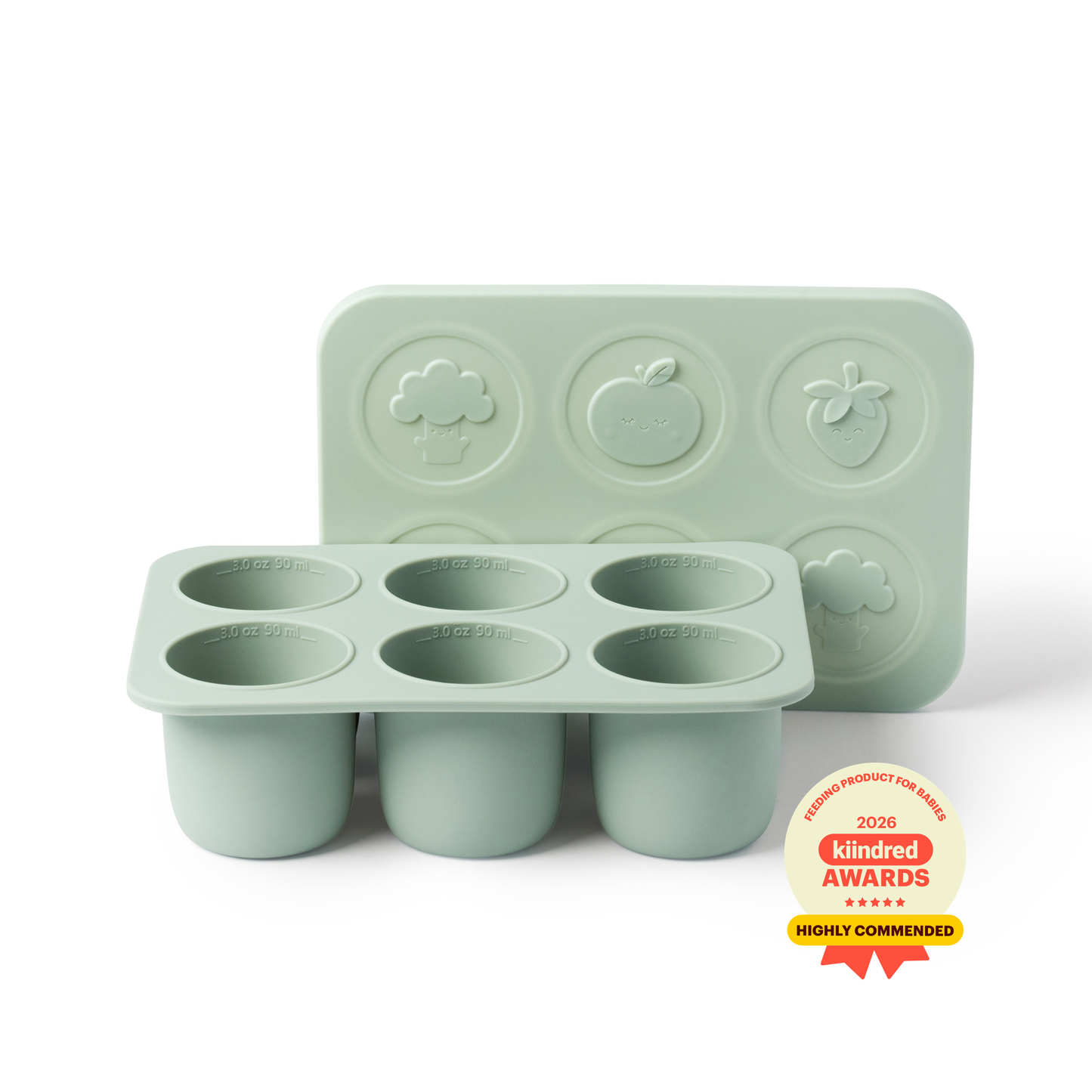 Silicone Food Freezer Tray – Soft Sage