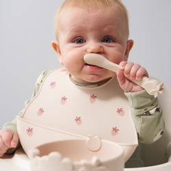 Silicone Easy Grip Baby Spoons - Blushberry & Warm Stone