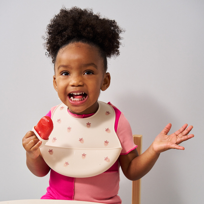 Silicone Catch-all Bib Set - Blushberry & Warm Stone